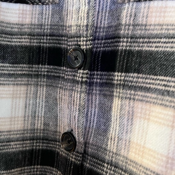 BB Dakota by Steve Madden Ladies Boxy Plaid Shacket Jacket Flannel NWT Large - Picture 10 of 13
